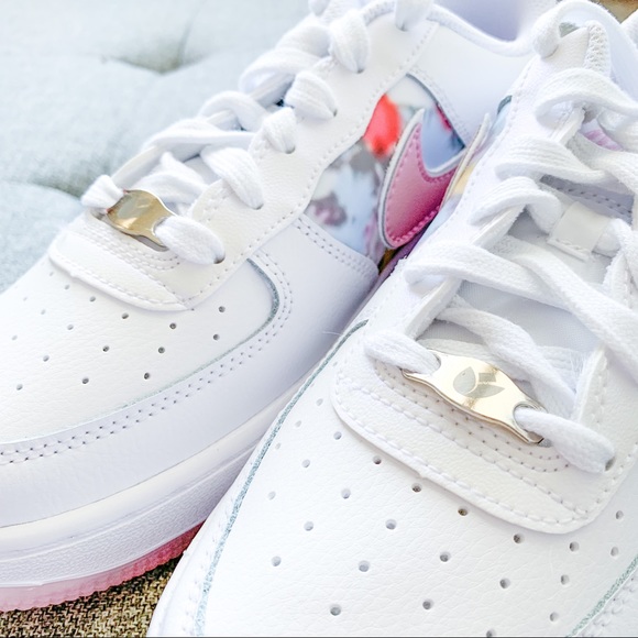 🌷Women Air Force 1 white pink tulip shoes - Picture 3 of 4
